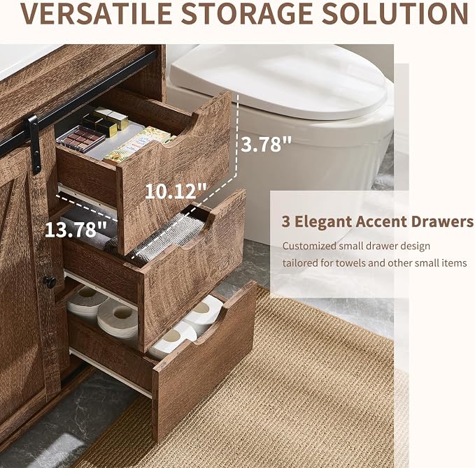 30" Farmhouse Bathroom Vanity - Image 4