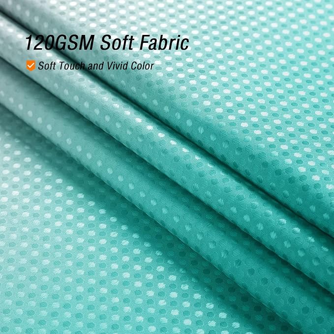 Gibelle Ombre Shower Curtain, Teal Grey Gradient Fabric Shower Curtain - Image 3