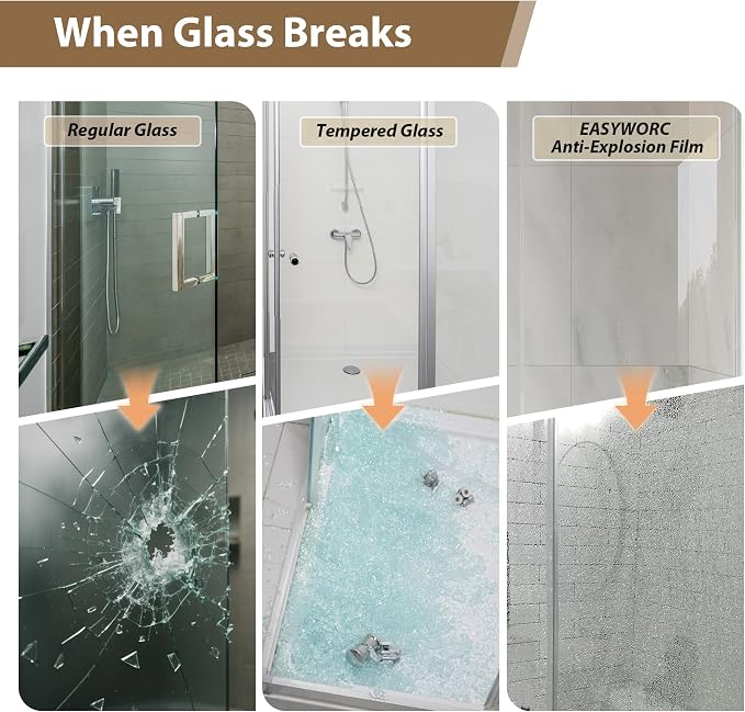 Frameless Glass Shower Door, 49-54" W x 76" H Sliding Frameless Shower Door - Image 4