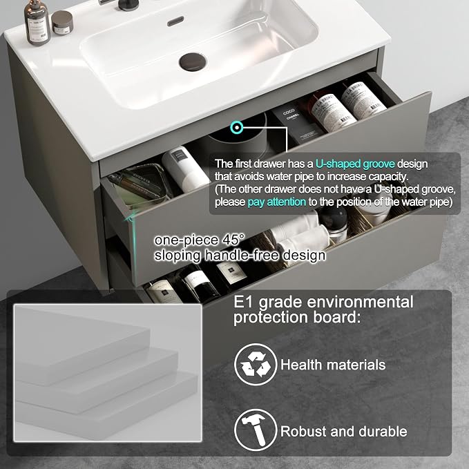 Wall Mounted Floating Bathroom Vanity - Image 3