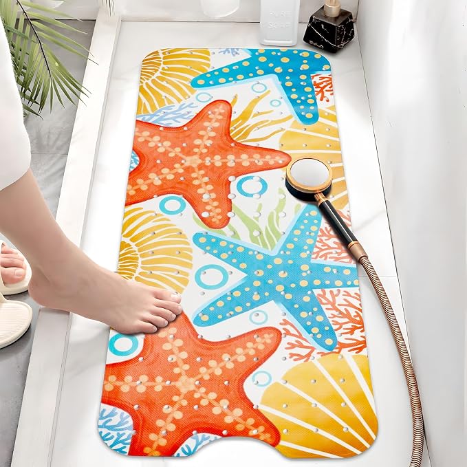 Ocean Bathtub Mat Non Slip, Cute Baby Bath Mat - Image 2