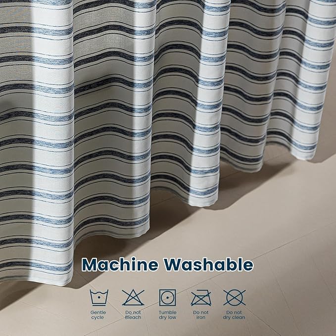SLEEP ZONE Shower Curtain Liner, Waffle Shower Curtains - Image 5