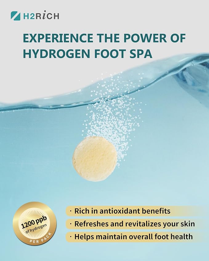 Hydrogen Foot Soak Effervescent Tablets 2 Pieces | Ginger & Mugwort Herb Foot - Image 3