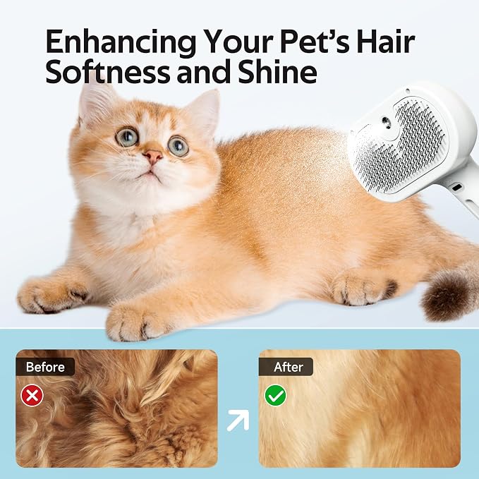 Pet Grooming Brush with Electronic Mist Spray - Image 4
