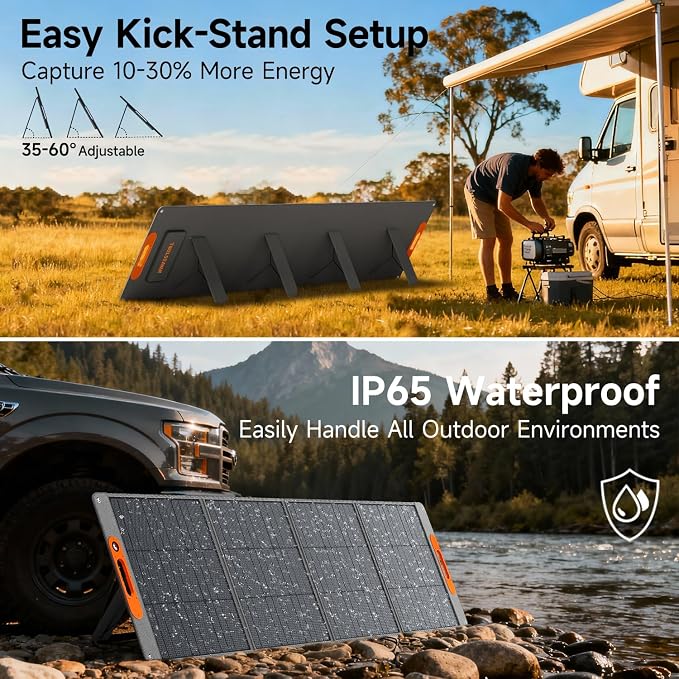 280W Portable Solar Panel for Power Station, 25.8% High Efficiency HPBC Solar - Image 5