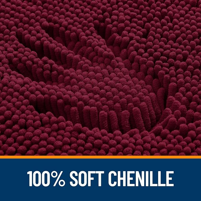 OLANLY Bathroom Rugs Sets 2 Piece, Soft Absorbent Chenille Bath Mats and - Image 2
