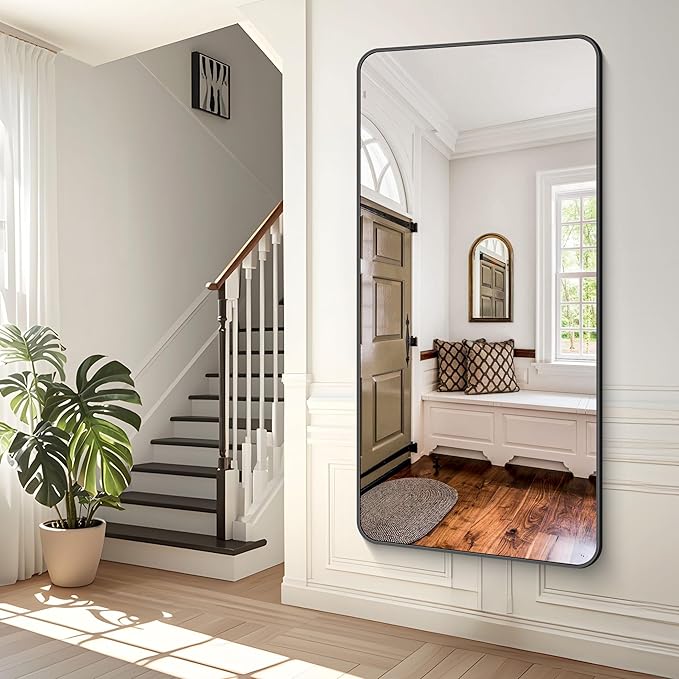 BONEWEI 72x36 inch Large Bathroom Mirror, Wall Mounted Bathroom Frame Vanity - Image 5