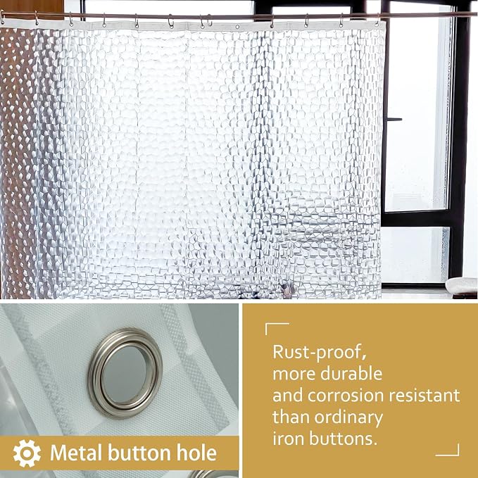 NTBAY EVA Clear Shower Curtain - Image 2