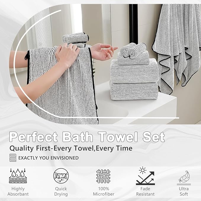 2-Pack Microfiber Bath Towels - Image 4