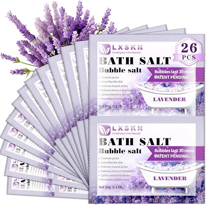 Bath Salts - 26 PCS Bubble Salt - Individually Packaged Bathing Alternative to by nbcBeautiLab