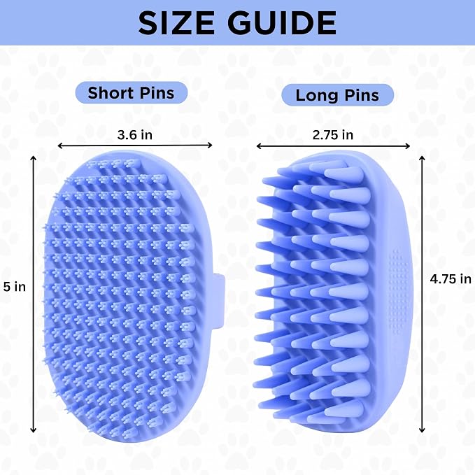 We Love Doodles 2 PACK Pet Rubber Bath Brush and Dog Shampoo - Image 5