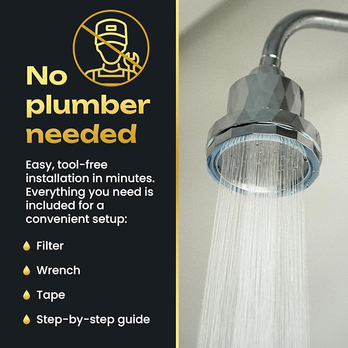 Shower With Internal Filter – Kit with 4 High-Pressure Water Softeners - Image 5