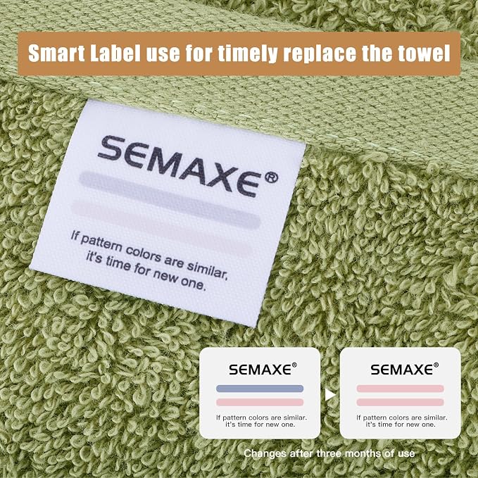 SEMAXE 18-Pack Bath Towel Set Include 6 Bath Towels, 6 Hand Towels, 6 Wash - Image 3