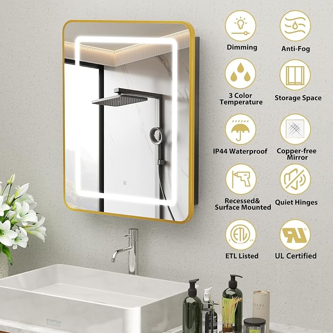 ROOMTEC Lighted Medicine Cabinet - Image 3