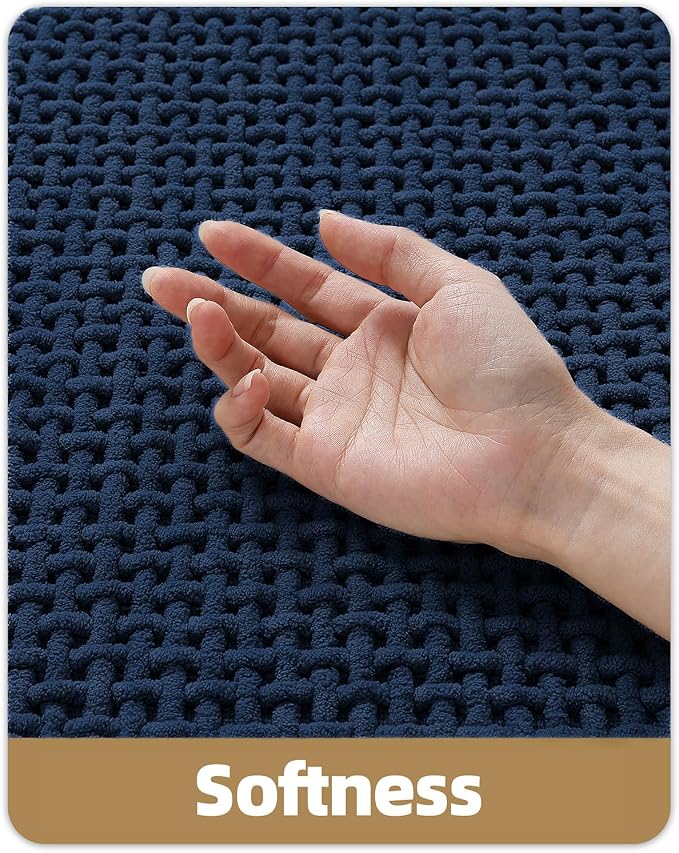 Color&Geometry Rubber Backed Waffle Bath Mat Non Slip Machine Washable Bathroom - Image 4