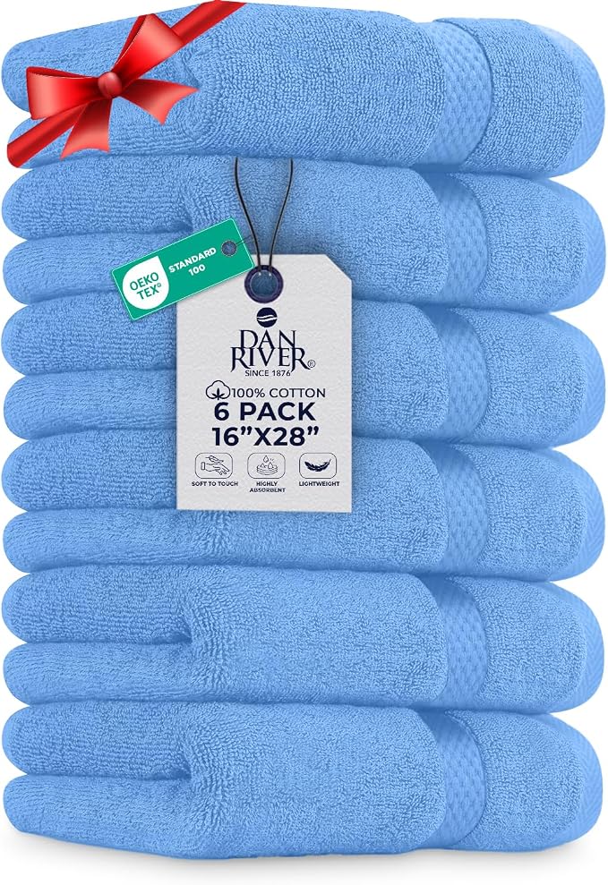 DAN RIVER 6-Pack Premium Hand Towels by DanRiver