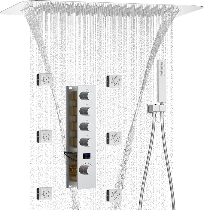 Polished Chrome Digital Display Shower System by KATAIS