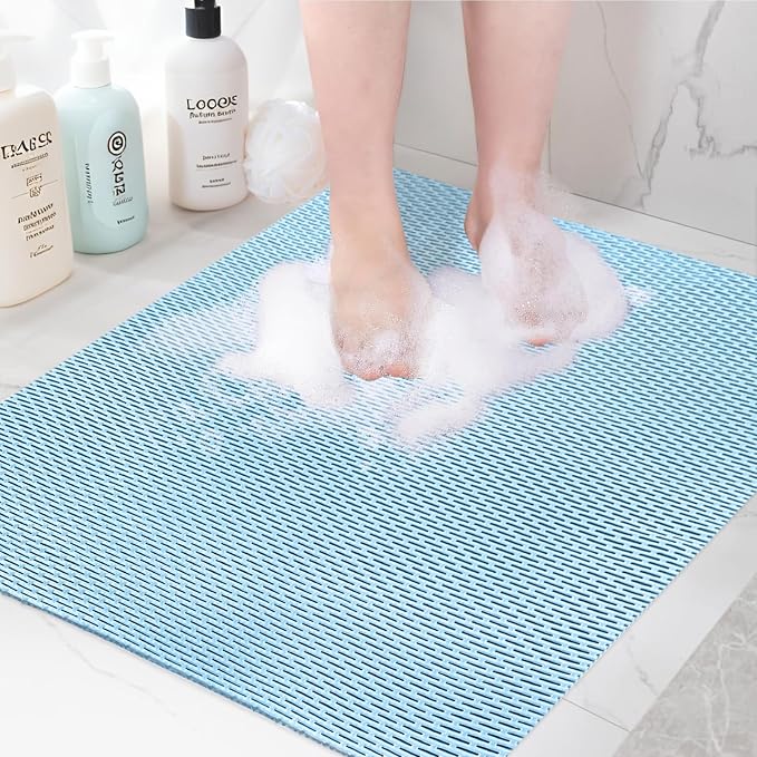 Square Shower Mat: 32"x32" Extra Large Non Slip Shower Mats by EIVINJE