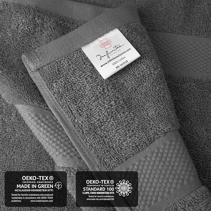 Infinitee Xclusives – Luxury Bath Sheets Towels – 1 Pack 600 GSM – 100% Ring - Image 5