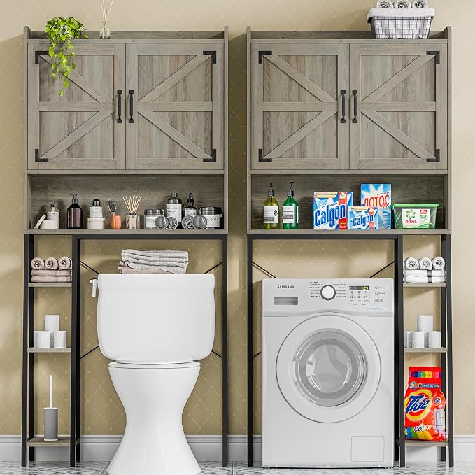 Vabches Over The Toilet Storage Cabinet, Farmhouse Storage Cabinet Over Toilet - Image 3