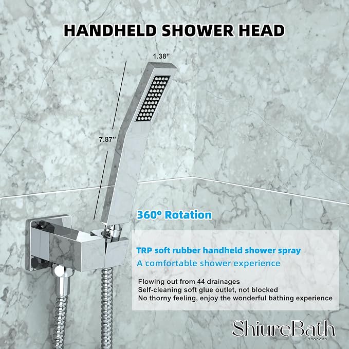 10 Inch Shower Faucet Set, Rainfall Shower System - Image 5