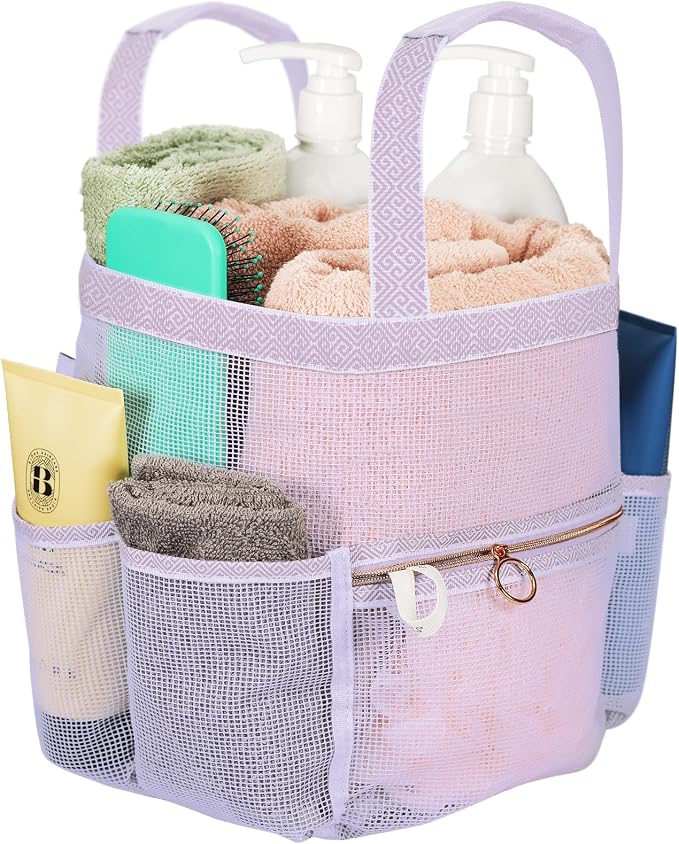 Mesh Shower Caddy Dorm, 7 Pockets & 1 by DVLifestyle