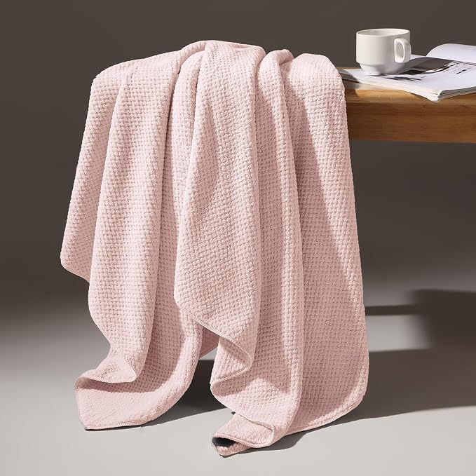 REDKISS Pink Towel Set, 6 Piece Premium Soft Bath Towel Set, Highly Absorbent - Image 4