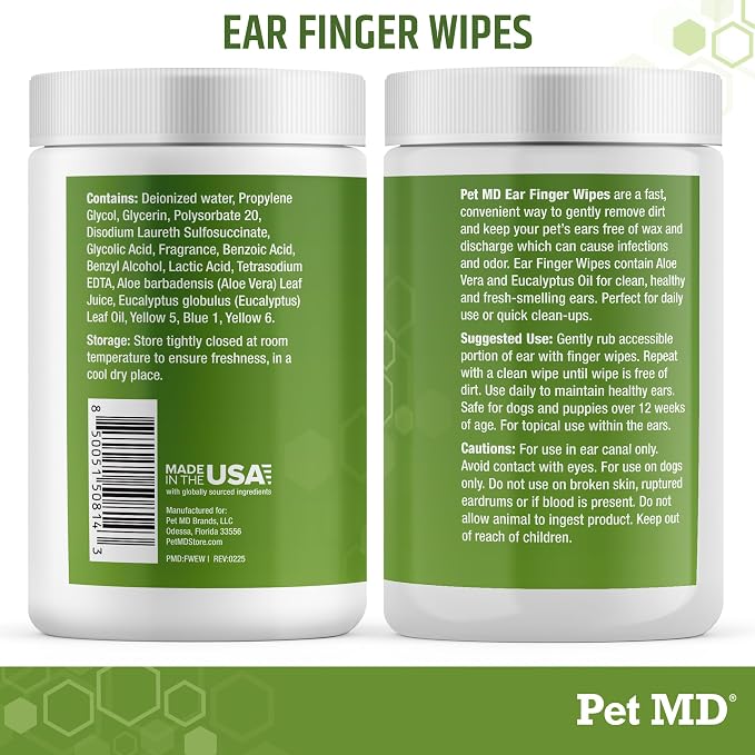Dog Ear Cleaning Finger Wipes - Image 7