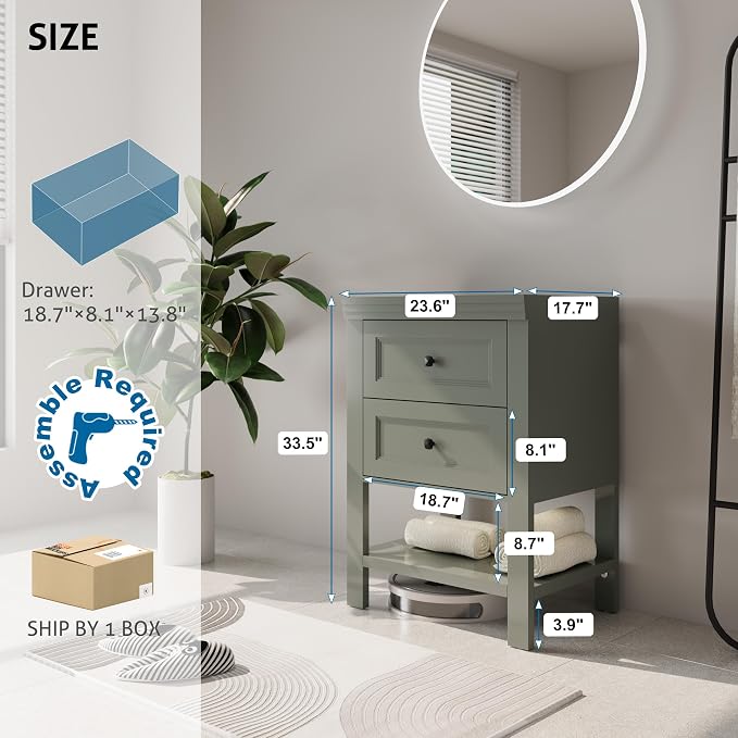 eclife 24" Bathroom Vanity - Image 3