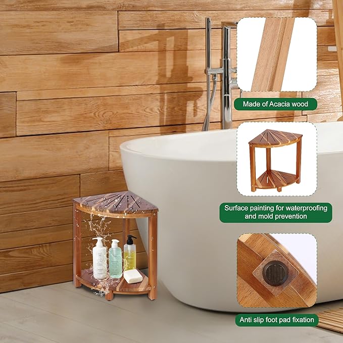 Bathroom Corner Shower Stool - Image 5
