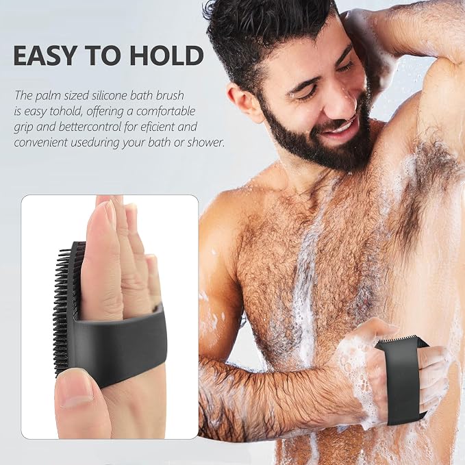 2 Pack Silicone Body Scrubber, Exfoliating Body Scrubber - Image 3