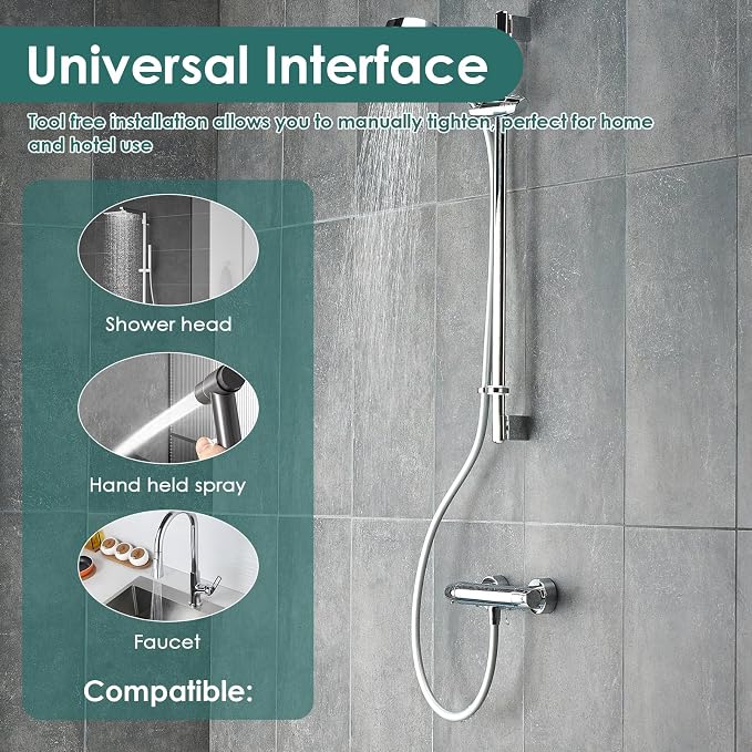 PVC Shower Hose，Explosion Proof Flexible Replacement Long Hose - Image 6