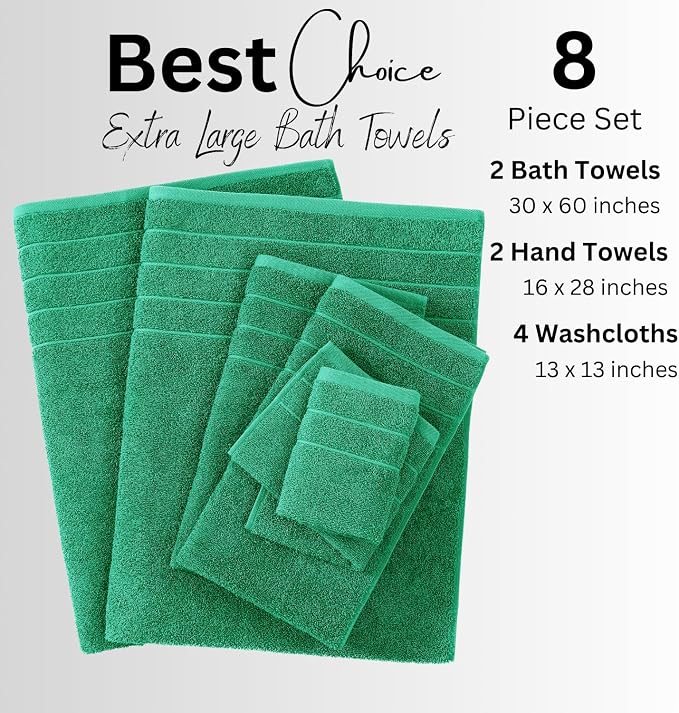 Casa Platino 100% Mercerized Cotton Bathroom Towel Set - Image 4