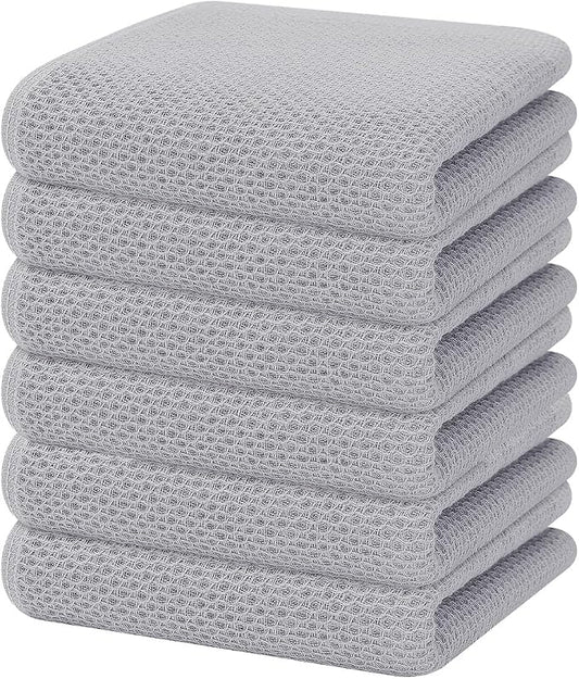 Homaxy 100% Cotton Waffle Weave Kitchen Dish Towels, Ultra Soft Absorbent Quick by Homaxy