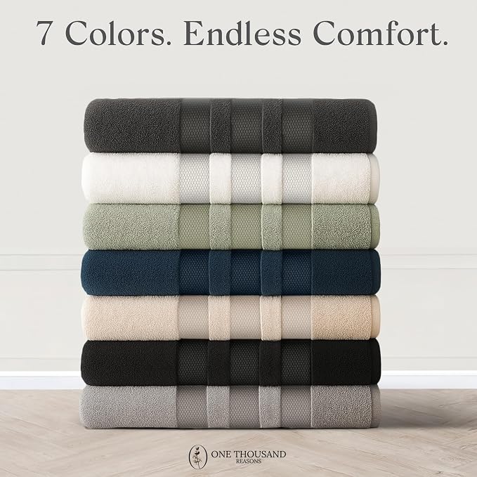 Premium Staple Cotton Bathroom Towel Set - Image 7