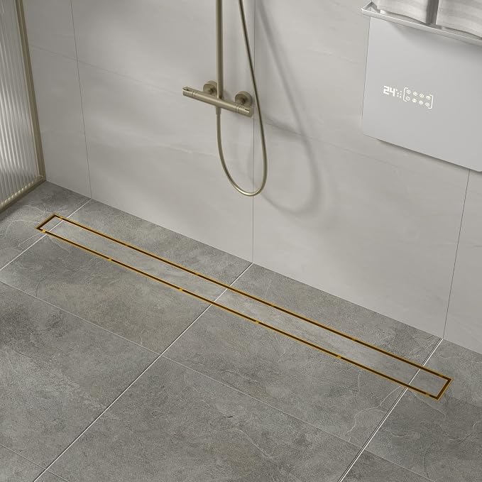 Linear Shower Drain 42", Brushed Floor Drain - Image 3
