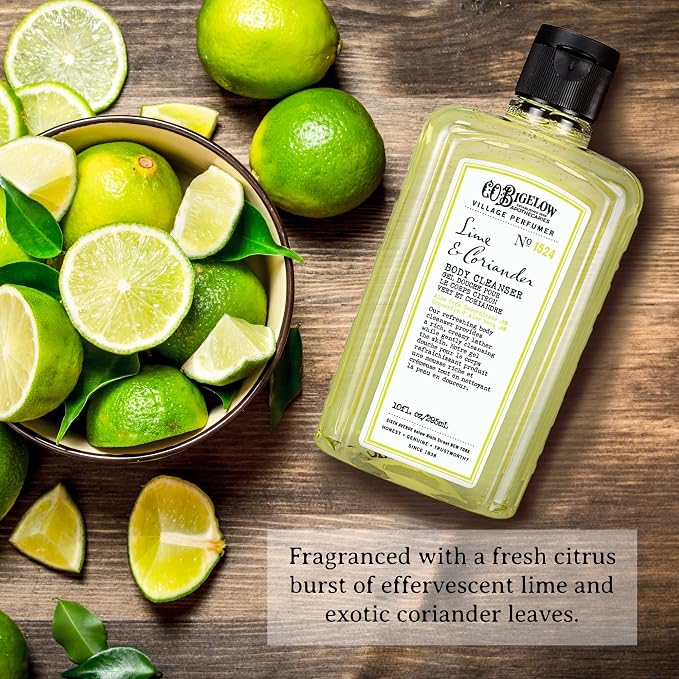 C.O. Bigelow Lime Coriander Body Wash, Village Perfumer Moisturizing Body Wash - Image 3