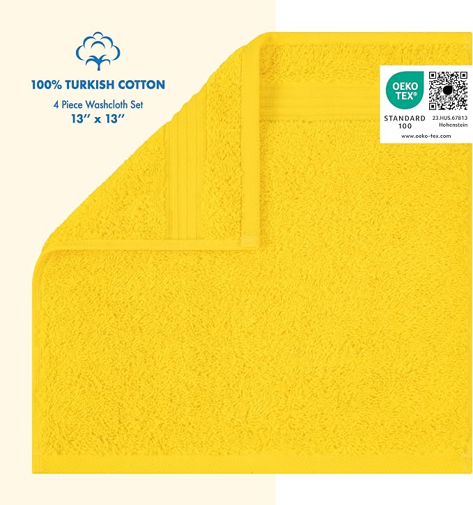 Cotton Paradise 100% Cotton Turkish Washcloth Set - Image 3