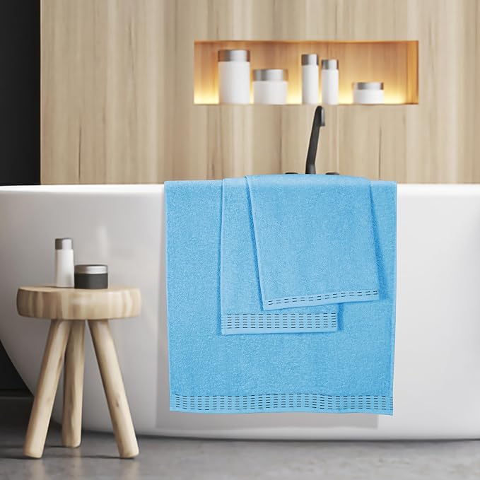 Cotton 2 Pack Oversized Bath Towel Set 28x55 inches, Large Bath Towels - Image 5