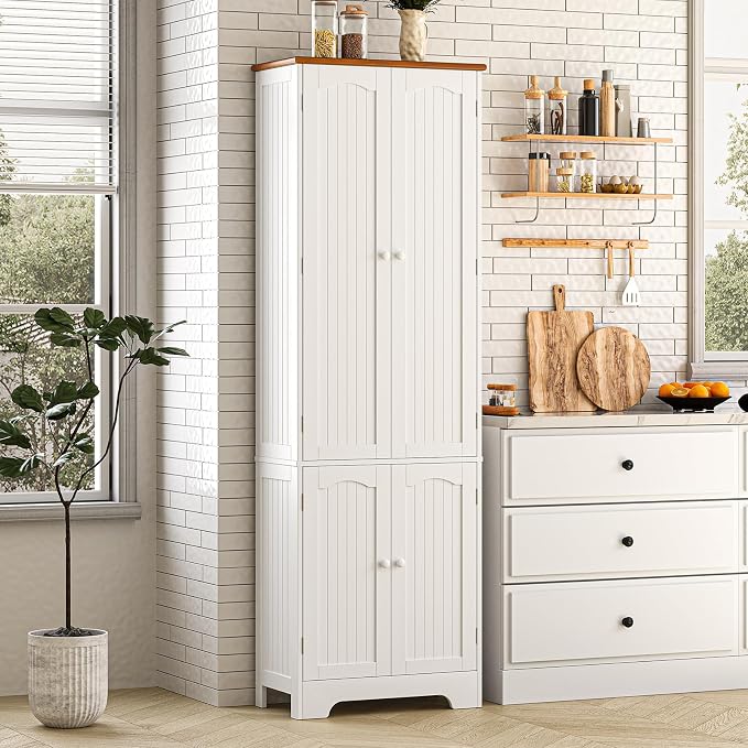 4 Door Pantry - 72.2'' Kitchen Cabinet - Image 2