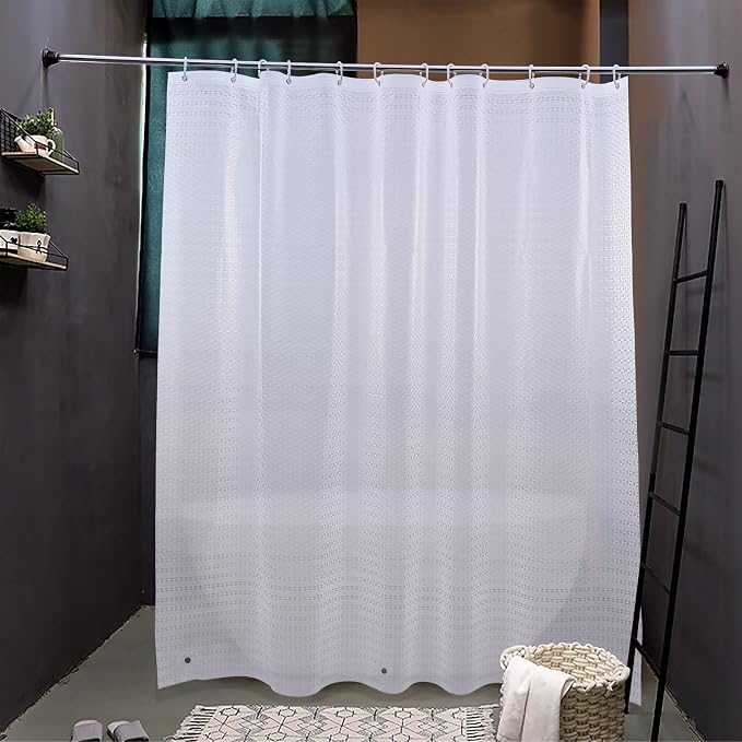 NTBAY EVA Semi-Transparent Clear Shower Curtain by NTBAY