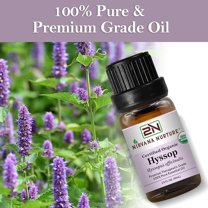 Hyssop Essential Oil USDA Certified Organic, 100% Pure Natural Premium Grade - Image 5