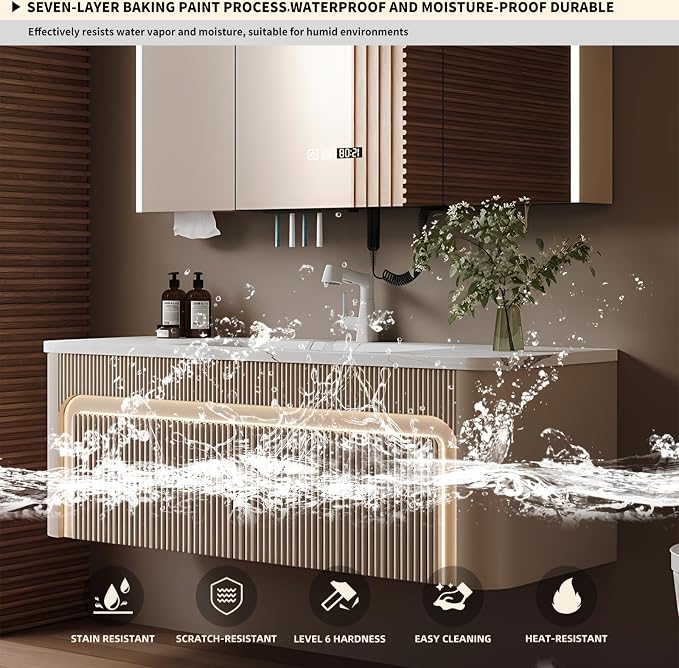 64” Bathroom Vanity Set, Floating Bathroom Vanities - Image 3
