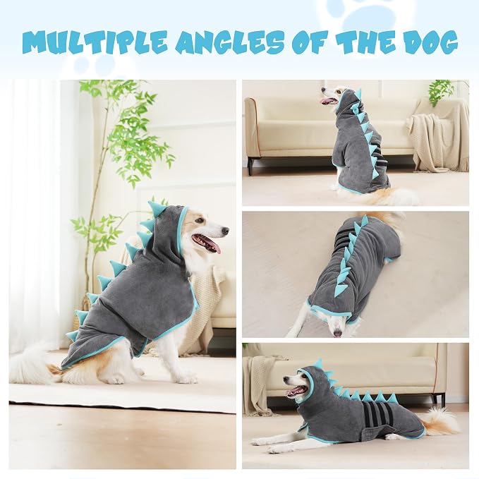 Super Absorbent Dog Bathrobe, Microfiber Bath Robe Towel - Image 4