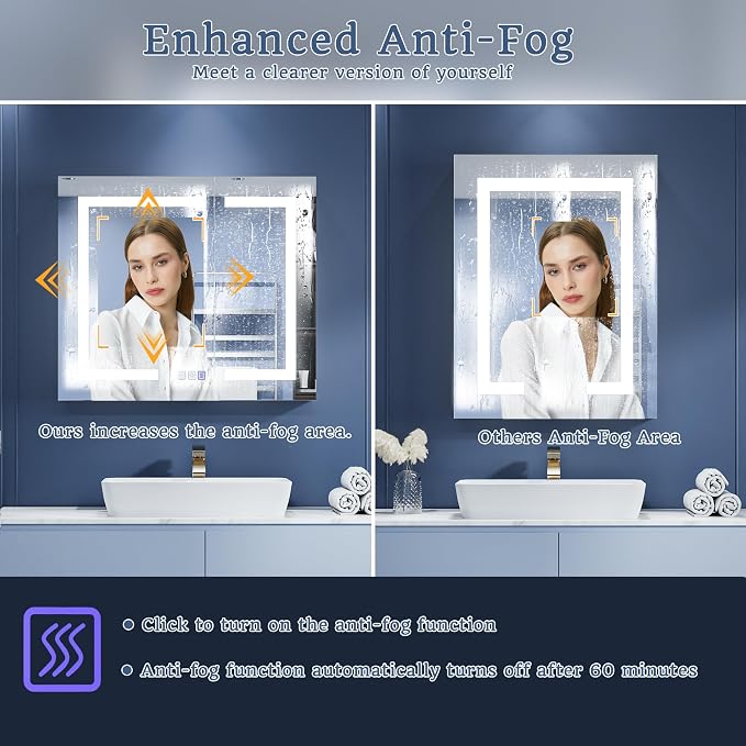 ExBrite LED Lighted Bathroom Medicine Cabinet - Image 4