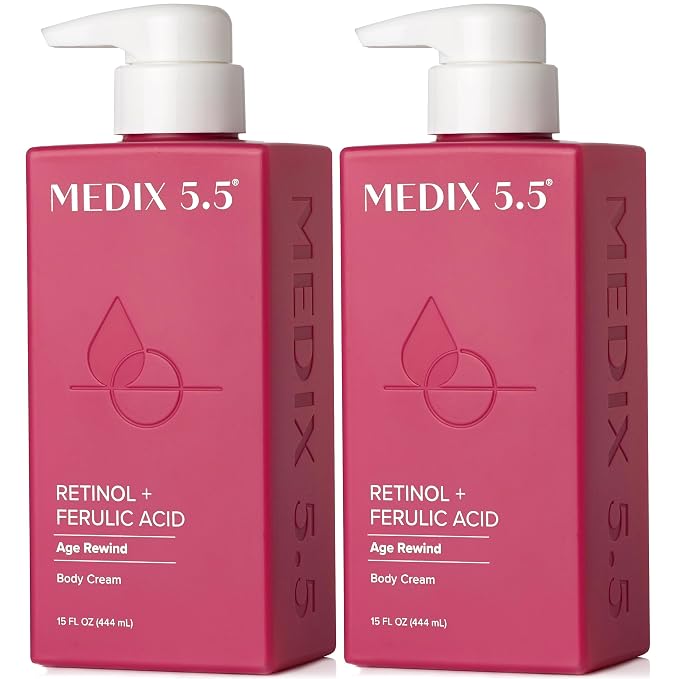 Medix 5.5 Retinol Body Lotion Firming Moisturizer | Crepey Skincare Treatment | by Medix55