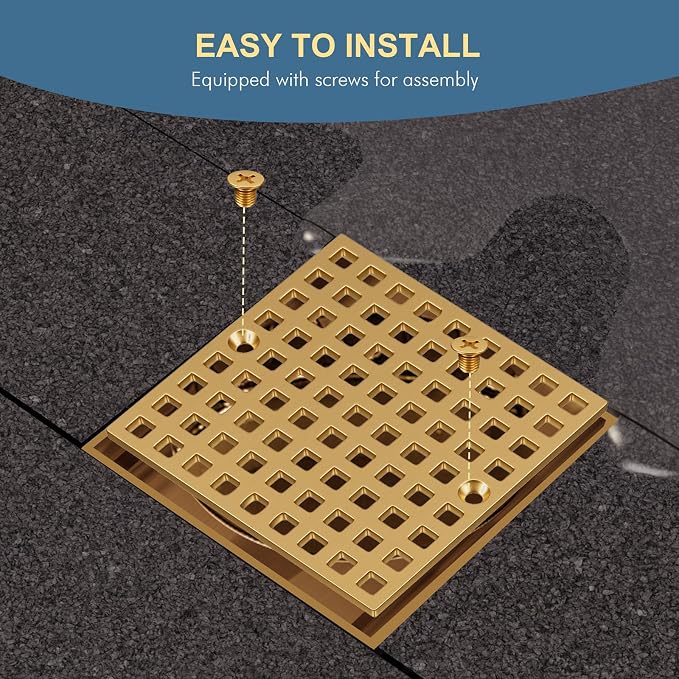4" Champagne Bronze Shower Drain Cover - Image 5