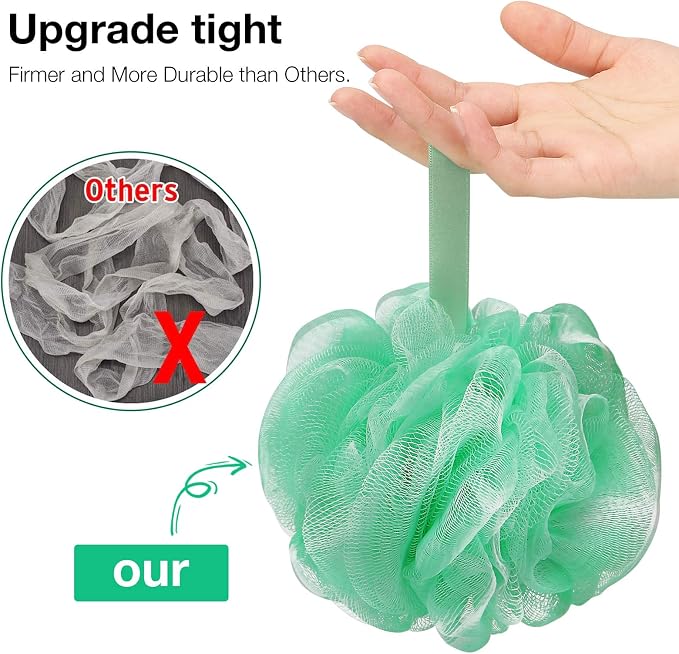 Bath Shower Loofah Sponge 60g Bath Mesh Pouf Shower Ball Body Scrubber - Image 3