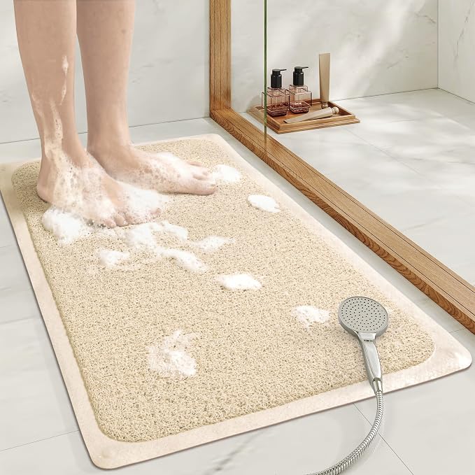 Mecko Non Slip Shower Mats, 17x30 Inch, Anti-Slip Bathtub Mats by Mecko