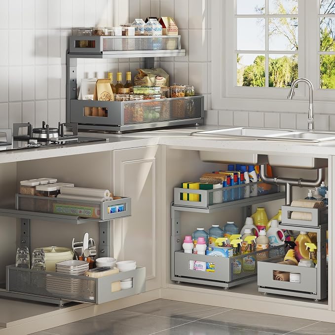 2 Pack 18.5IN-Depth Under Sink Organizer - Image 8